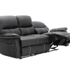 Driezitsbank En Relaxfauteuil Canby - Kunstleer - Zwart-Vente-unique Sale