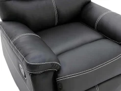 Driezitsbank En Relaxfauteuil Canby - Kunstleer - Zwart-Vente-unique Sale