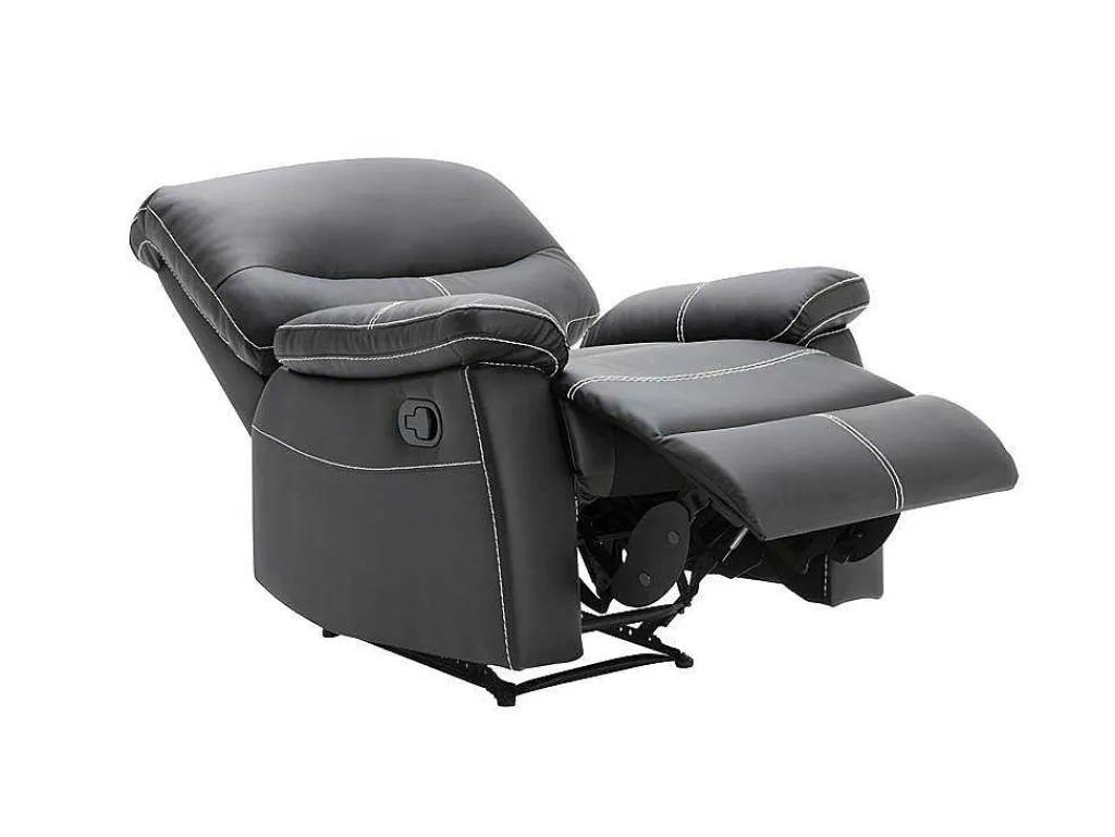 Driezitsbank En Relaxfauteuil Canby - Kunstleer - Zwart-Vente-unique Sale