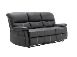 Driezitsbank En Relaxfauteuil Canby - Kunstleer - Zwart-Vente-unique Sale