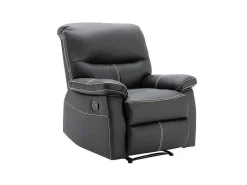 Driezitsbank En Relaxfauteuil Canby - Kunstleer - Zwart-Vente-unique Sale