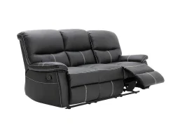 Driezitsbank En Relaxfauteuil Canby - Kunstleer - Zwart-Vente-unique Sale
