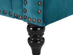 Driezitsbank Van Blauwgroen Velours Turner-Vente-unique