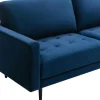 Driezitsbank Van Fluweel - Blauw - Estela-Vente-unique Discount