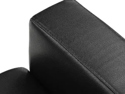 Driezitsbank Van Kunstleer Ackley - Zwart-Vente-unique Discount