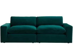 Driezitsbank Van Smaragdgroen Velours Amaury-Vente-unique Discount