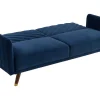 Driezitsbedbank Van Fluweel Joris - Blauw-Vente-unique Best