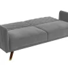 Driezitsbedbank Van Fluweel Joris - Lichtgrijs-Vente-unique New