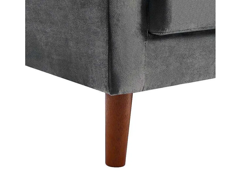Driezits-Chesterfield-Bank Van Antracietkleurig Velours Arsene-Vente-unique Online