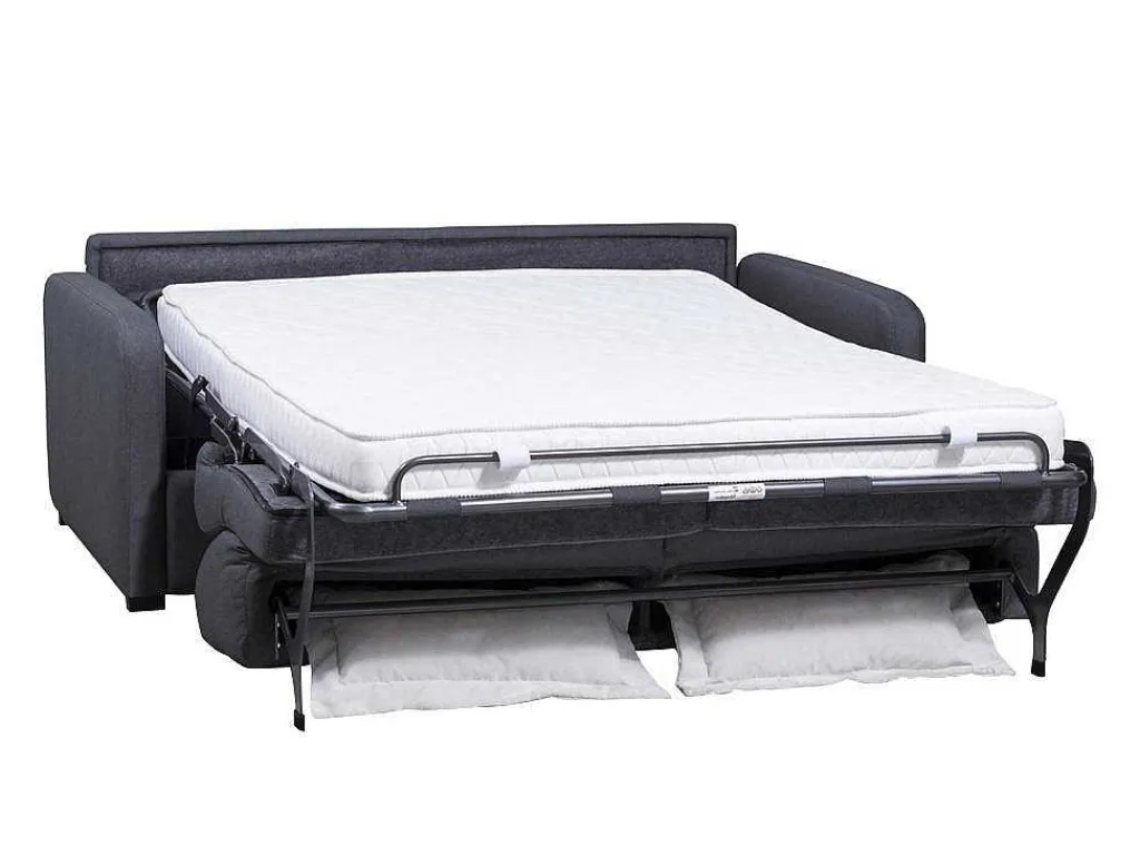 Driezits-Expressbedbank Van Stof Tomaka - Antraciet-Vente-unique Outlet