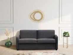 Driezits-Expressbedbank Van Stof Tomaka - Antraciet-Vente-unique Outlet
