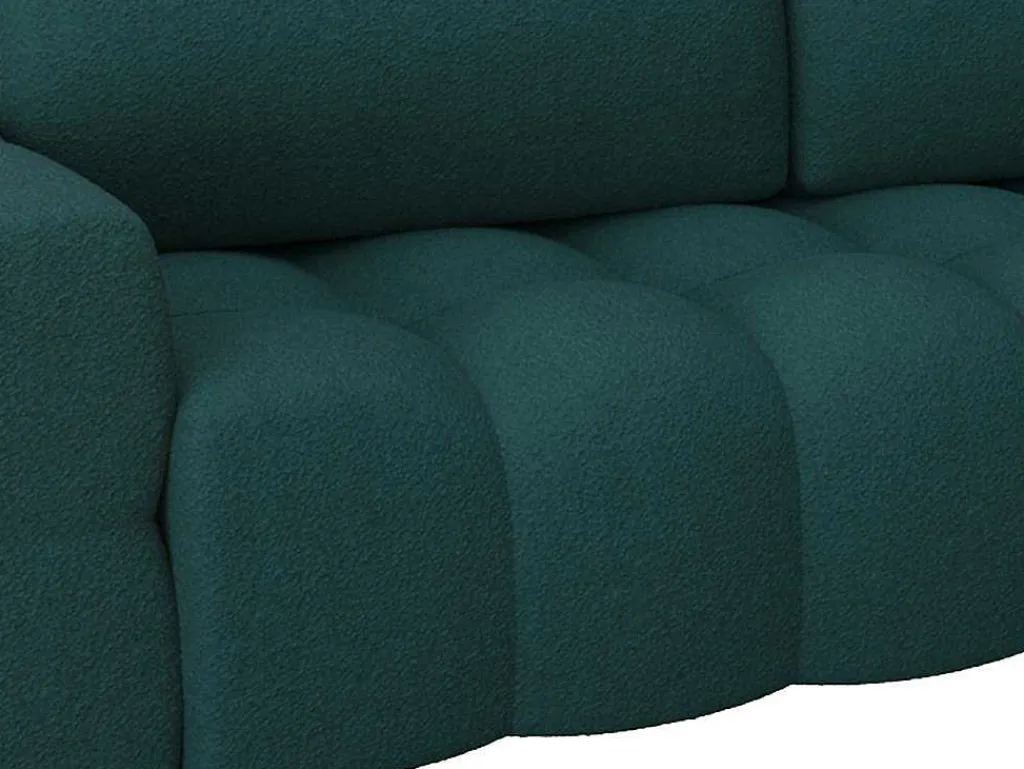 Driezitsslaapbank Van Blauwgroene Bouclestof Issoro-Vente-unique Discount