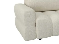 Driezitsslaapbank Van Cremekleurige Bouclestof Issoro-Vente-unique Online