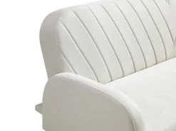 Driezitsslaapbank Van Cremekleurige Stof Venafra-Vente-unique Clearance