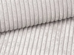 Driezitsslaapbank Van Cremewit Ribfluweel Tilia.-Vente-unique Clearance
