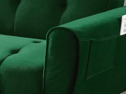 Driezits-Slaapbank Van Fluweel Polani - Dennengroen-Vente-unique Online
