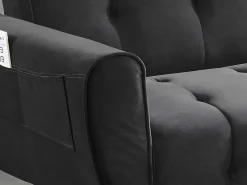Driezits-Slaapbank Van Fluweel Polani - Dennengroen-Vente-unique Online