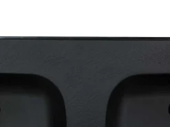 Dubbele Inbouwwastafel In Hars Met Steenlook - Zwart - L120 X B46 Cm - Atiwa-Shower & Design Sale
