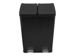 Dubbele Pedaalemmer 60 L - Zwart-Monstershop