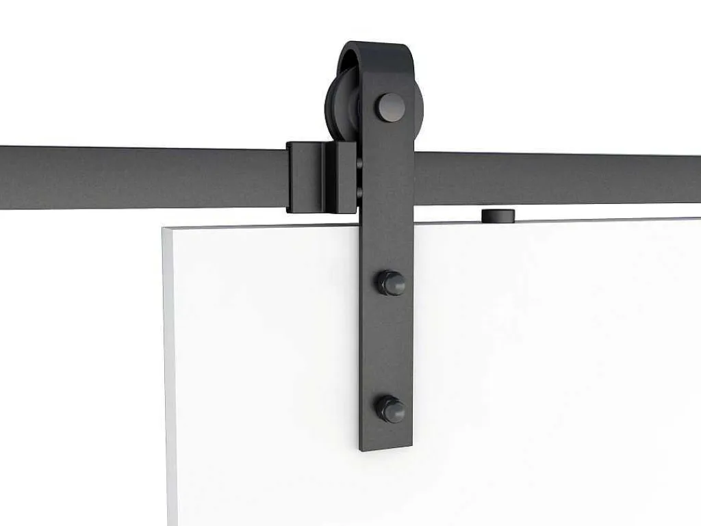 Dubbele Schuifdeur - 2 X H205 X L83 Cm - Mdf + Wit Pvc - Varin-Vente-unique Clearance