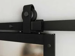 Dubbele Schuifdeur H205 X B83 Cm - Aluminium En Mat Gehard Glas - Wilden-Vente-unique Online