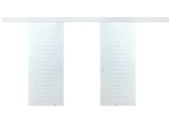 Dubbelwandige Schuifdeur - H205 X L166Cm - Gehard Glas - Astana-Vente-unique Discount