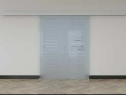 Dubbelwandige Schuifdeur - H205 X L166Cm - Gehard Glas - Astana-Vente-unique Discount