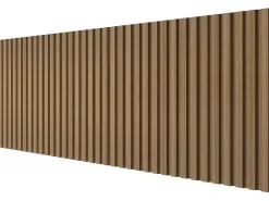 3D-Wandpaneel - 3,71 M - Natuurlijke Houtkleur - Set Van 8 - Tatiana-Vente-unique Clearance