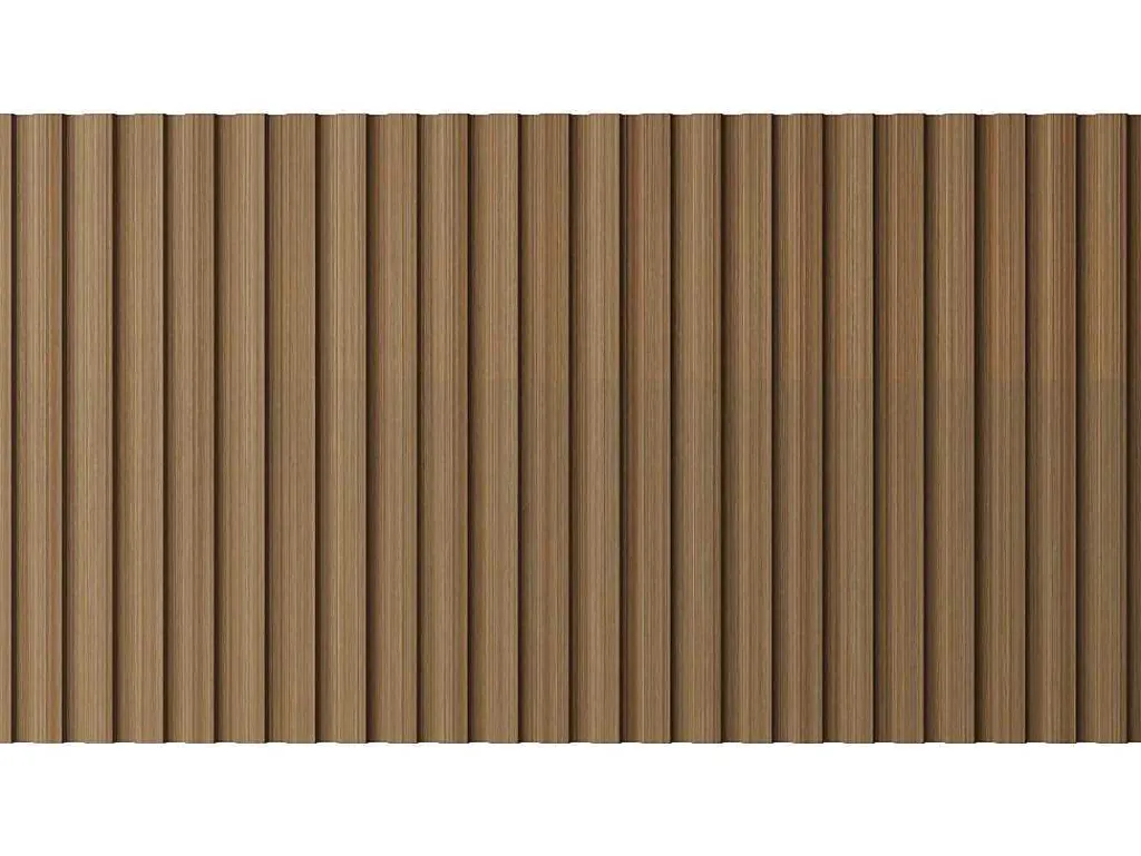 3D-Wandpaneel - 3,71 M - Natuurlijke Houtkleur - Set Van 8 - Tatiana-Vente-unique Clearance