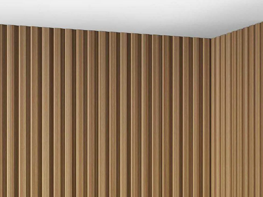 3D-Wandpaneel - 3,71 M - Natuurlijke Houtkleur - Set Van 8 - Tatiana-Vente-unique Clearance
