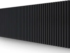 3D-Wandpaneel - 2,83 M - Zwart - Set Van 8 - Clinton-Vente-unique