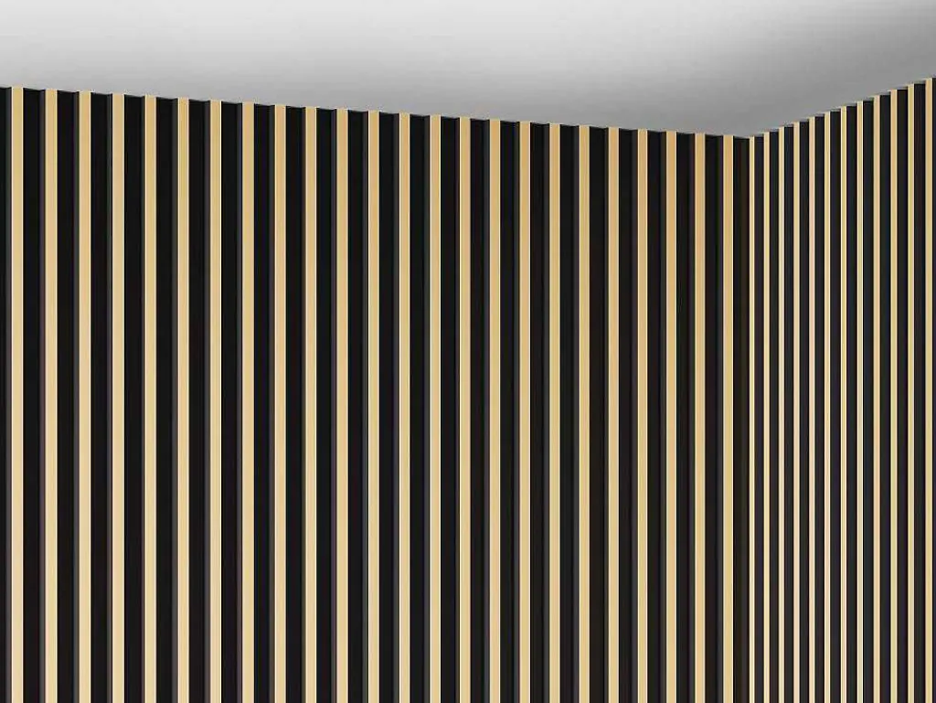 3D-Wandpaneel - 2,83 M - Zwart En Goudkleurig - Set Van 8 - Clinton-Vente-unique Outlet