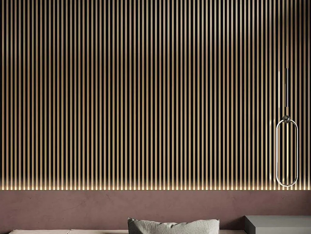 3D-Wandpaneel - 2,83 M - Zwart En Goudkleurig - Set Van 8 - Clinton-Vente-unique Outlet