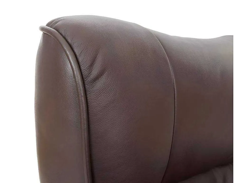 Edmonton Fauteuil Met Kruk, Bruin, Naturel Bruin-Vente-unique Hot