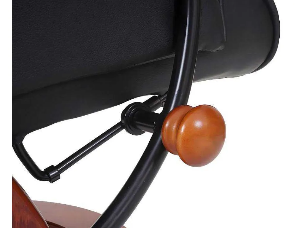 Edmonton Fauteuil Met Kruk, Zwart, Honingkleurig-Vente-unique Discount