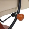 Edmonton Fauteuil Met Kruk, Creme, Honingkleurig-Vente-unique