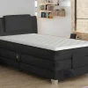 Eenpersoons Boxspring Met Elektrische Bedbodem + Matras En Dekmatras Castel - 100X200Cm - Antraciet-Palacio Sale