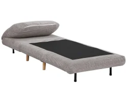 Eenpersoons Slaapbank Van Fluweel Ribstof Palula - Lichtgrijs-Vente-unique Outlet