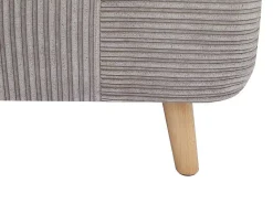 Eenpersoons Slaapbank Van Fluweel Ribstof Palula - Lichtgrijs-Vente-unique Outlet