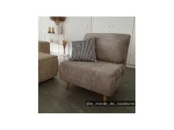 Eenpersoons Slaapbank Van Fluweel Ribstof Palula - Lichtgrijs-Vente-unique Outlet