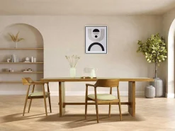 Eettafel 8 Plaatsen Van Teakhout - Kleur: Naturel - Lenida-Vente-unique Online