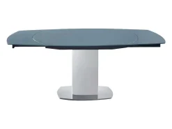 Eettafel Talicia Uitschuifbaar Van Gehard Glas En Metaal - 6 Tot 8 Personen - Grijs-Vente-unique New
