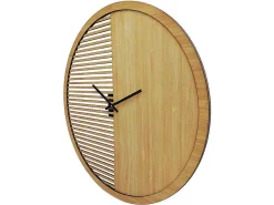 Eigentijdse Wandklok Bossifa - D. 40 Cm - Natuurlijke Kleur-OZAIA