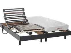 Elektrisch Relaxbed Met Matras Met Latex-Instap Tyndare Van - Zwart - 2 X 80 X 200 Cm-DREAMEA Online