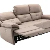 Elektrische Driezits Relaxbank Van Stof - Taupe - Dolene-Vente-unique