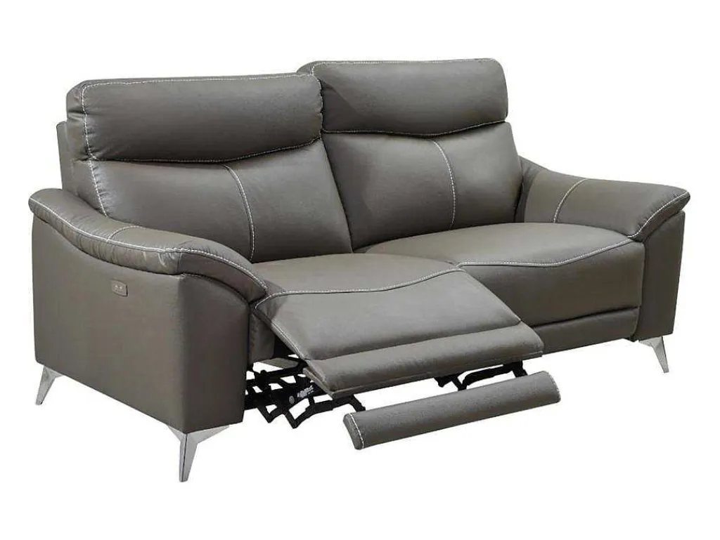 Elektrische Driezits Relaxbank Van Leer Metronomya - Taupe-Vente-unique Clearance