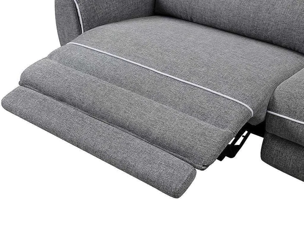 Elektrische Driezits Relaxbank Macari - Stof - Grijs-Vente-unique Hot