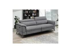 Elektrische Driezits Relaxbank Macari - Stof - Grijs-Vente-unique Hot