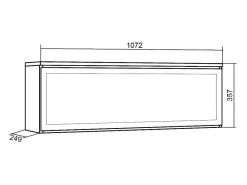 Elektrische Haard Led , 107X38X25Cm, Woonkamer - Eetkamer, Elektrische Haard, Zwart-Skraut Home Sale
