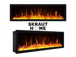 Elektrische Haard Led , 107X38X25Cm, Woonkamer - Eetkamer, Elektrische Haard, Zwart-Skraut Home Sale